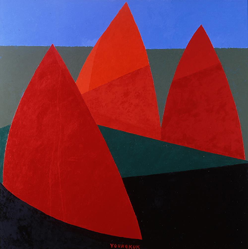 9.유영국, 산, 1997, 캔버스에 유채, 132×132cm, 경기도미술관 소장