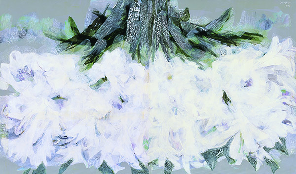 정문규, 백합이미지1, 1998, 캔버스에 아크릴, 197x333cm