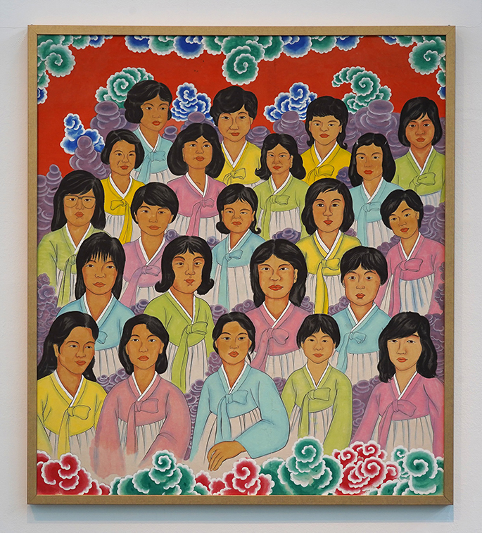 이억배_그린힐 노동참사 여성노동자 22인 영정도_1988