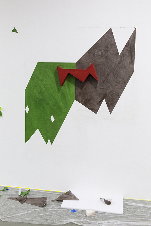 미셸 뒤포르, 회화를 떠나지 않은 형상 : 벽 배치, 2018, 이미지입니다