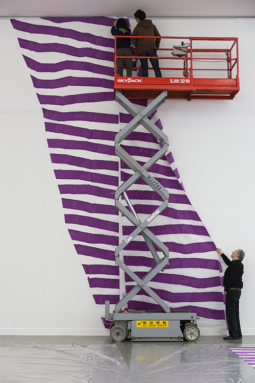 야노스 베르, 무제, 2012-2018, 캔버스 천에 아크릴 이미지입니다